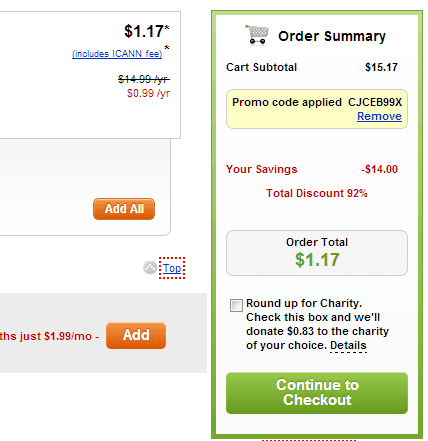 Godaddy Christmas Offer, 0.99 Domain registration