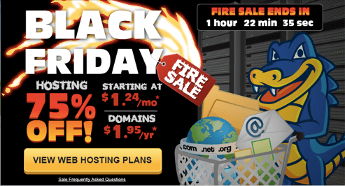 Hostgator Cyber Monday 2013 sale 75% Off Hosting